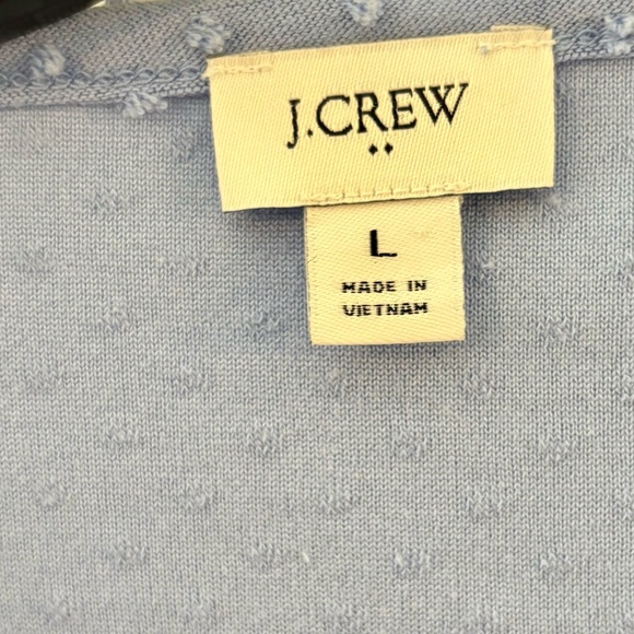 J. Crew Women's Light Blue Textured Blouse - Picture 2 of 4